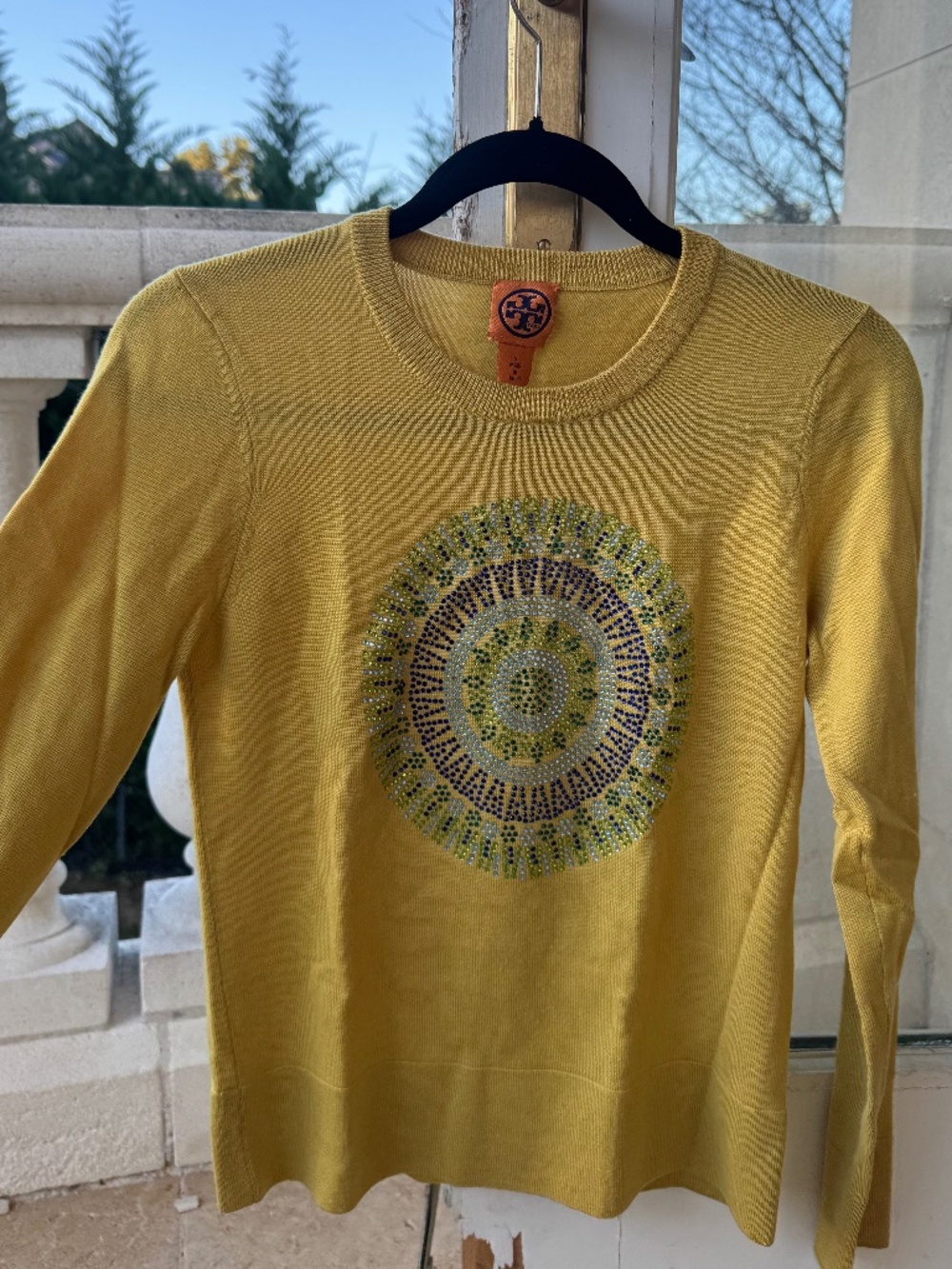 Tory Burch Embellished Sweater — Size S —